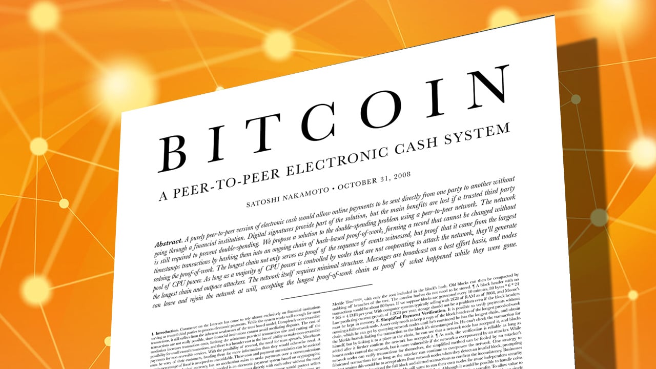 Bitcoin white paper turns 15 years old - Blockworks