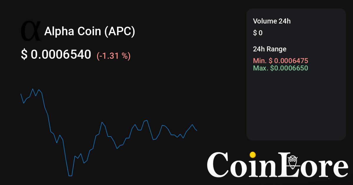 Alpha Coin price today, ALPHA to USD live price, marketcap and chart | CoinMarketCap