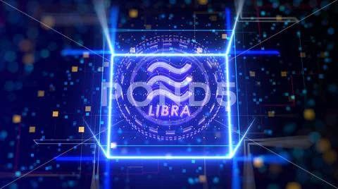 Libra cryptocurrency blockchain symbol. Business for Facebook virtual money.: Graphic #