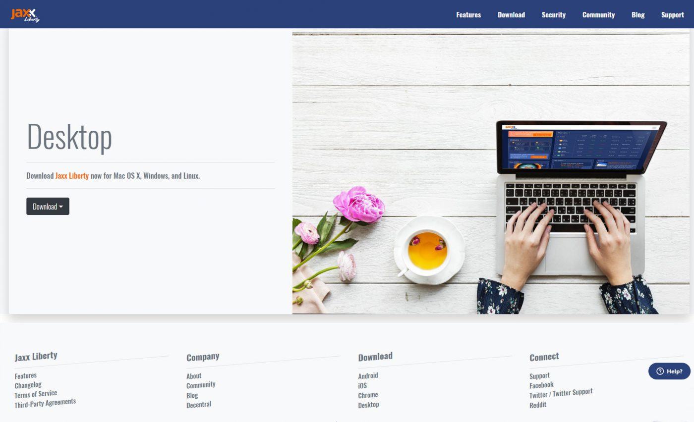 Jaxx Liberty: Cryptocurrency, Blockchain Wallet for PC Windows or MAC for Free