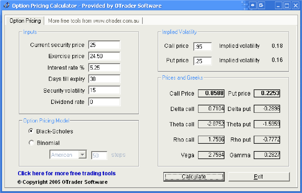 Black Scholes Calculator | Good Calculators