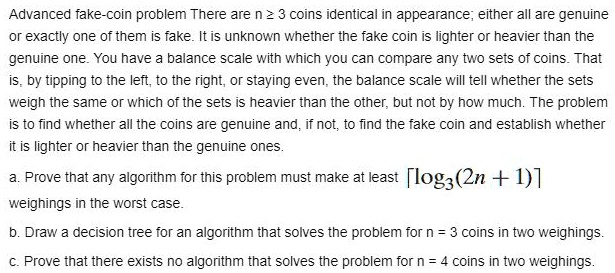 Counterfeit Coin | Practice Problems