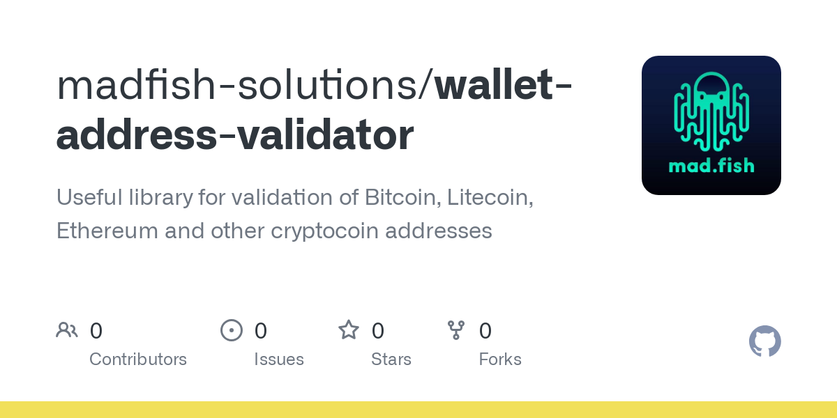 crypto-wallet-address-validator | Yarn