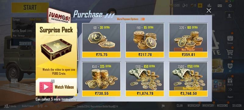 PUBG LITE BATTLE COIN - Super Fast Shopping