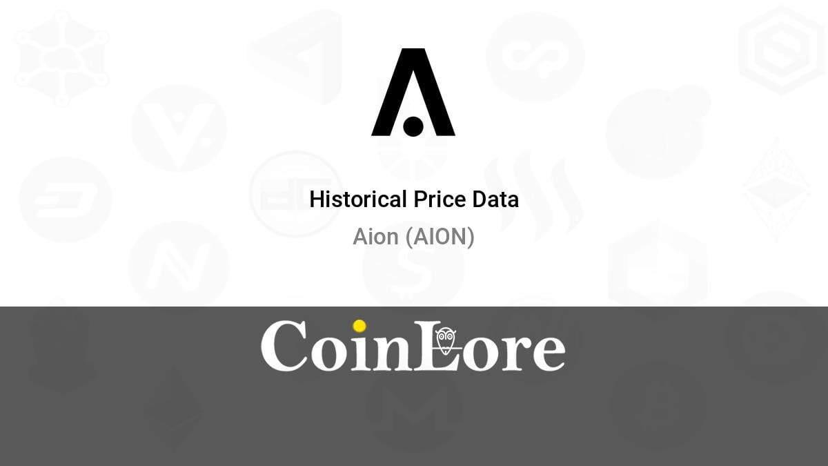 Aion Price Today - AION Price Chart & Market Cap | CoinCodex