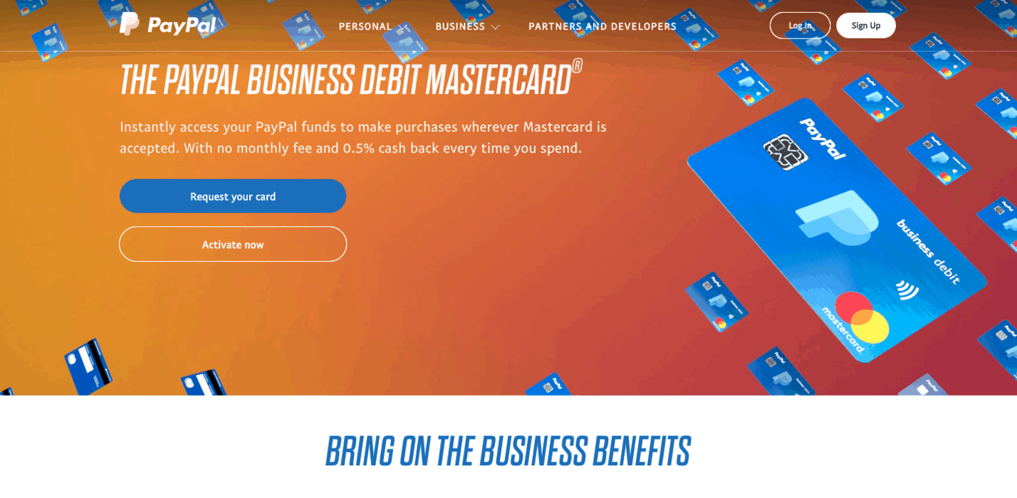 Business Debit Card - Mastercard for Business | PayPal IE