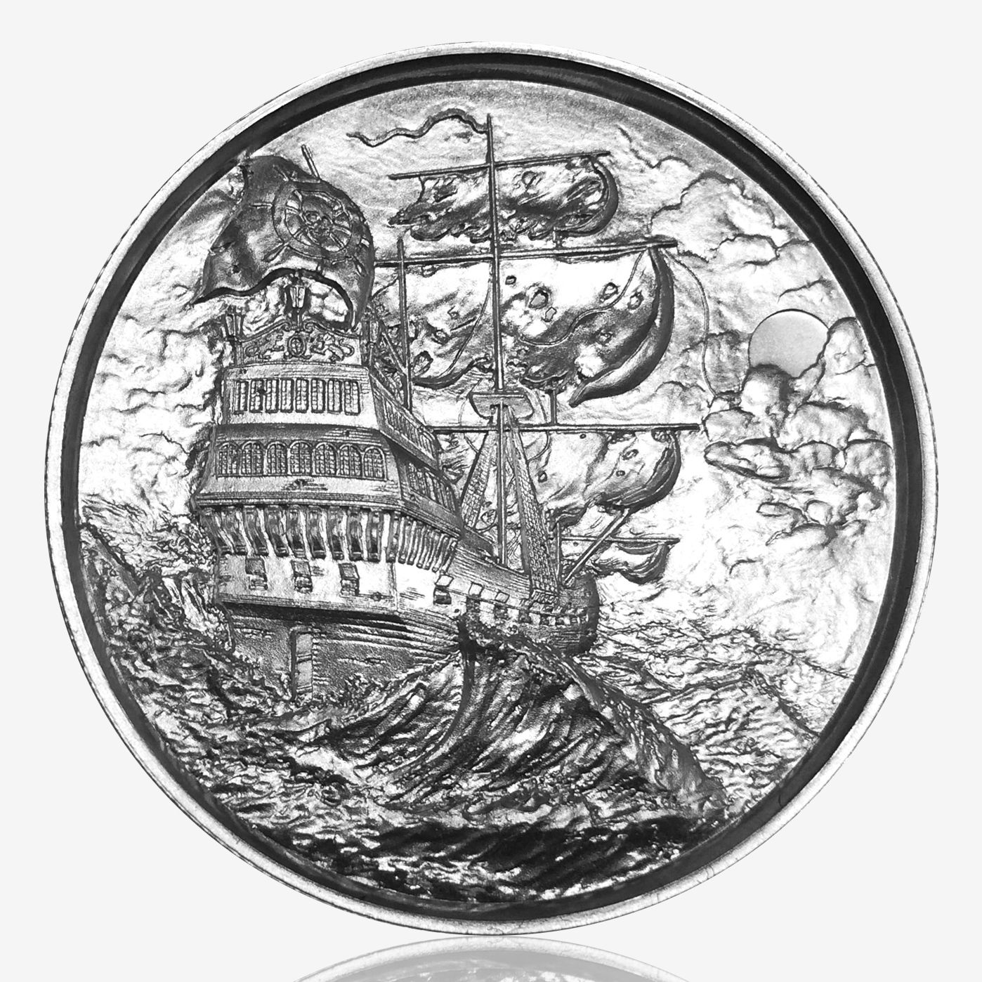 Privateer Series - White Whale - Ultra High Relief - 2 Oz Silver Round