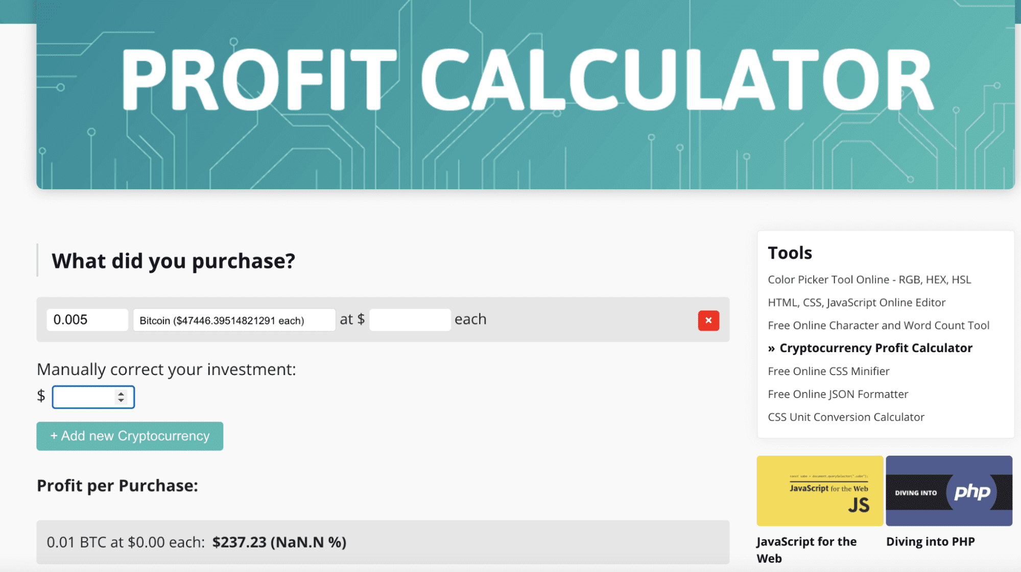 Crypto Profit Calculator - Mudrex