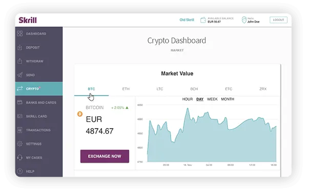 What crypto services does Skrill offer? | Skrill