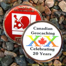 German Canadian Friendship Geocoin Antique Gold