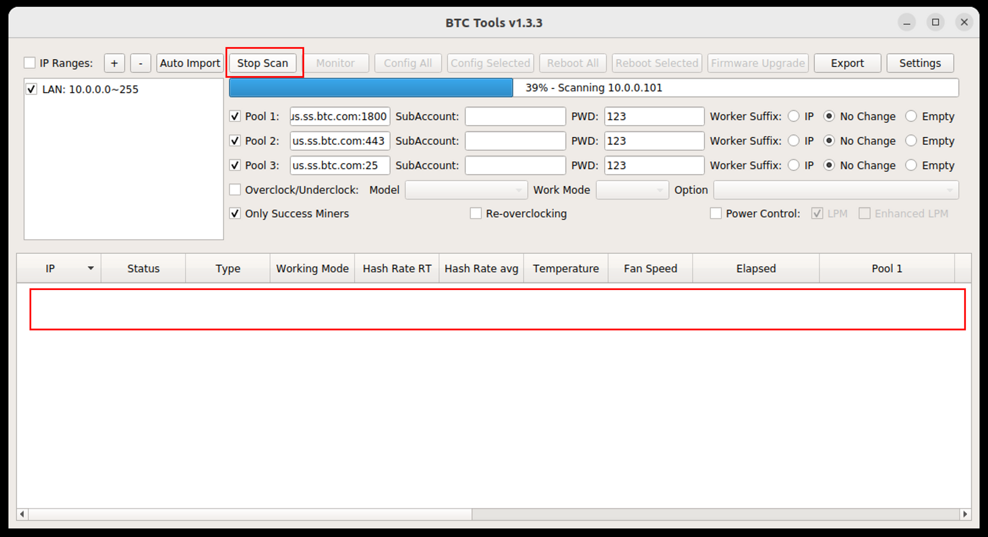 BTC Tools (Antminer) [v]: Download ip scanner, Overclock