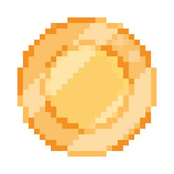 Premium Vector | Pixel art gold coin vector gold pixel coin