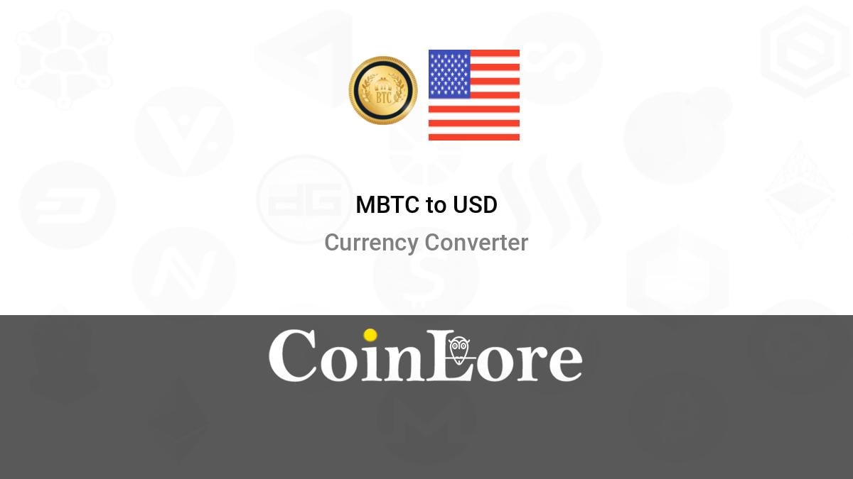 Convert 1 USD to MBTC - US Dollar to mStable BTC Converter | CoinCodex