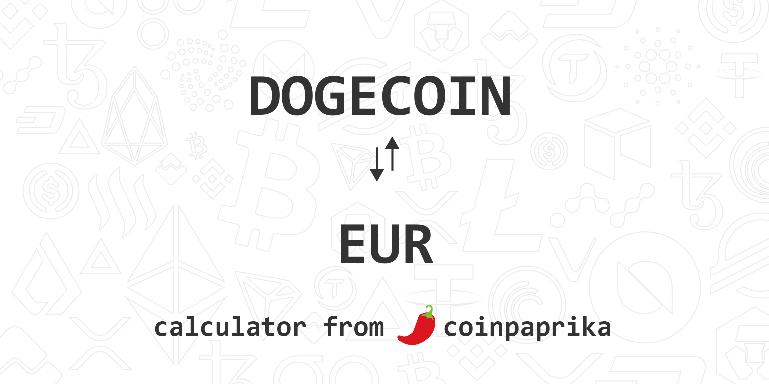 1 DOGE to USD - Dogecoins to US Dollars Exchange Rate