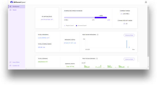 Bittorrent speed not earning at all - Wallet, Speed, BTT - µTorrent Community Forums