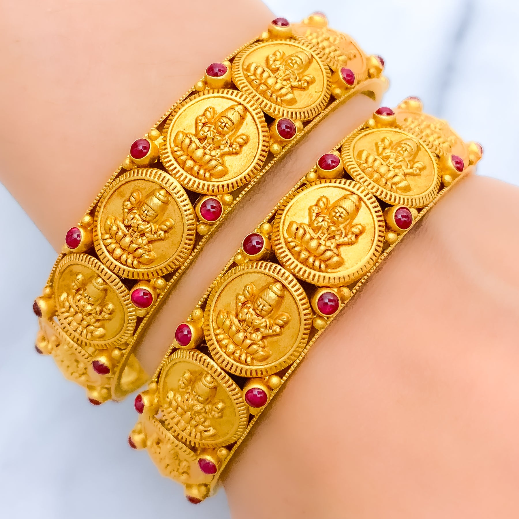 Coin Design Bangles Online at south India jewels