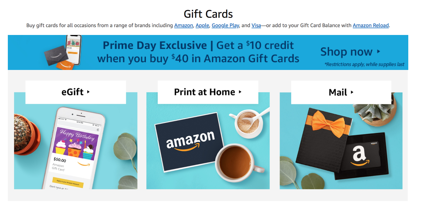 Amazon gift card deals, offers & coupons Get $+ free