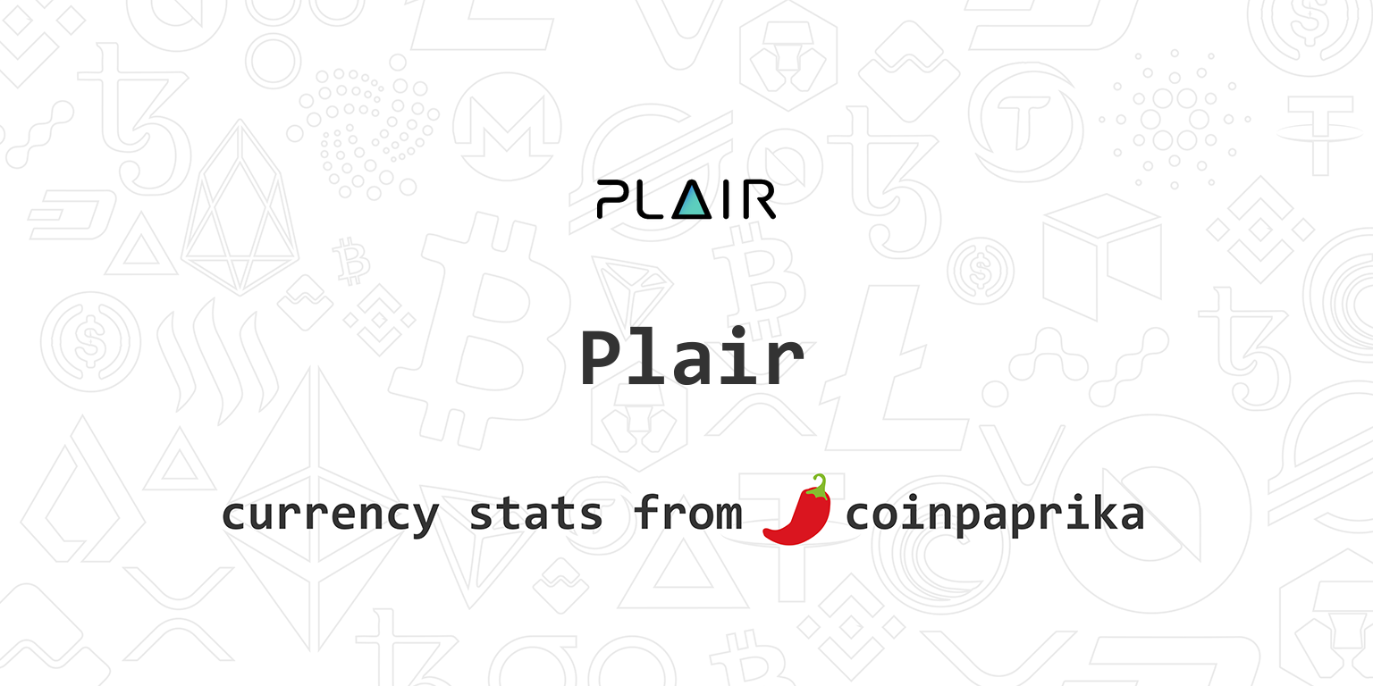 Plair price today, PLA to USD live price, marketcap and chart | CoinMarketCap