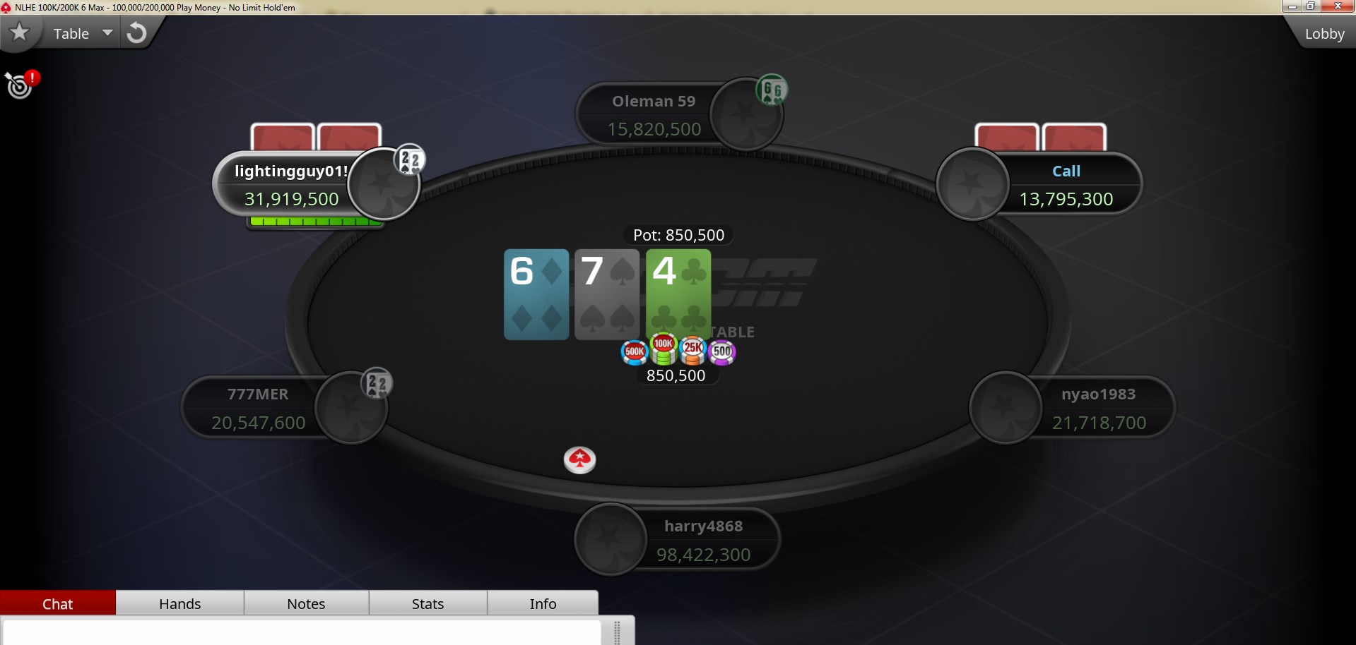 View topic - PokerStars play money cash home game - hand not observed | PokerTracker