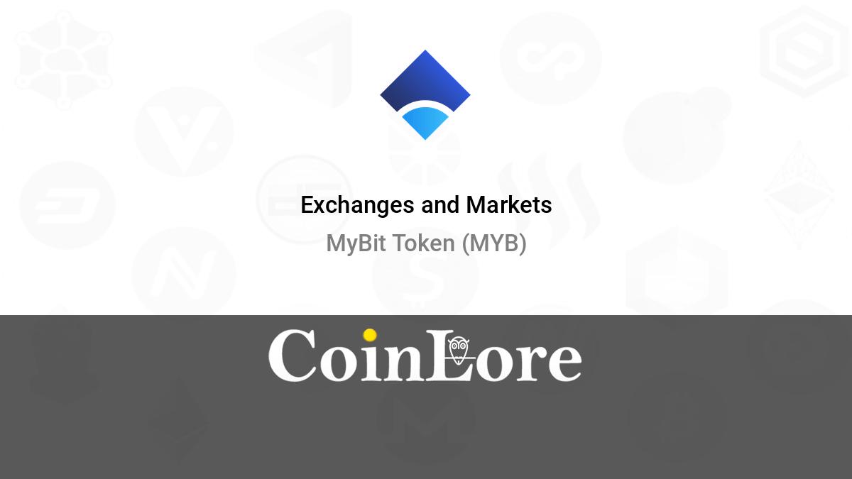 MyBit Token (MYB) live coin price, charts, markets & liquidity