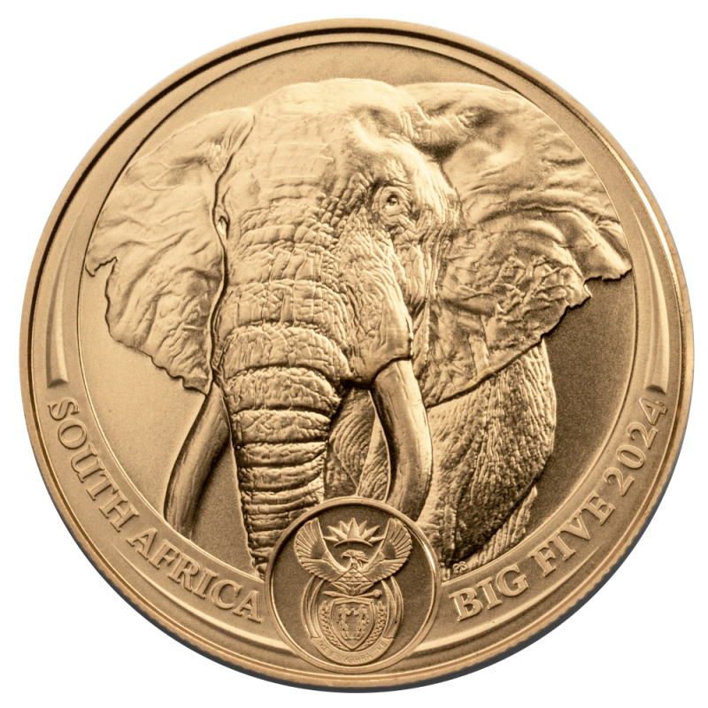 1 oz South African Big 5 Gold Elephant - Hero Bullion