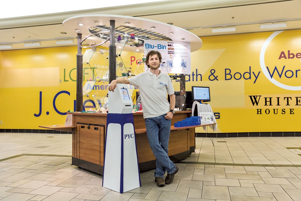 Bitcoin ATM at Mobil in N Vermont Ave, Los Angeles, CA , USA