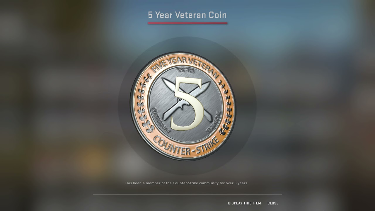 Cs go 5 year veteran coin by yfuchoa - Thingiverse