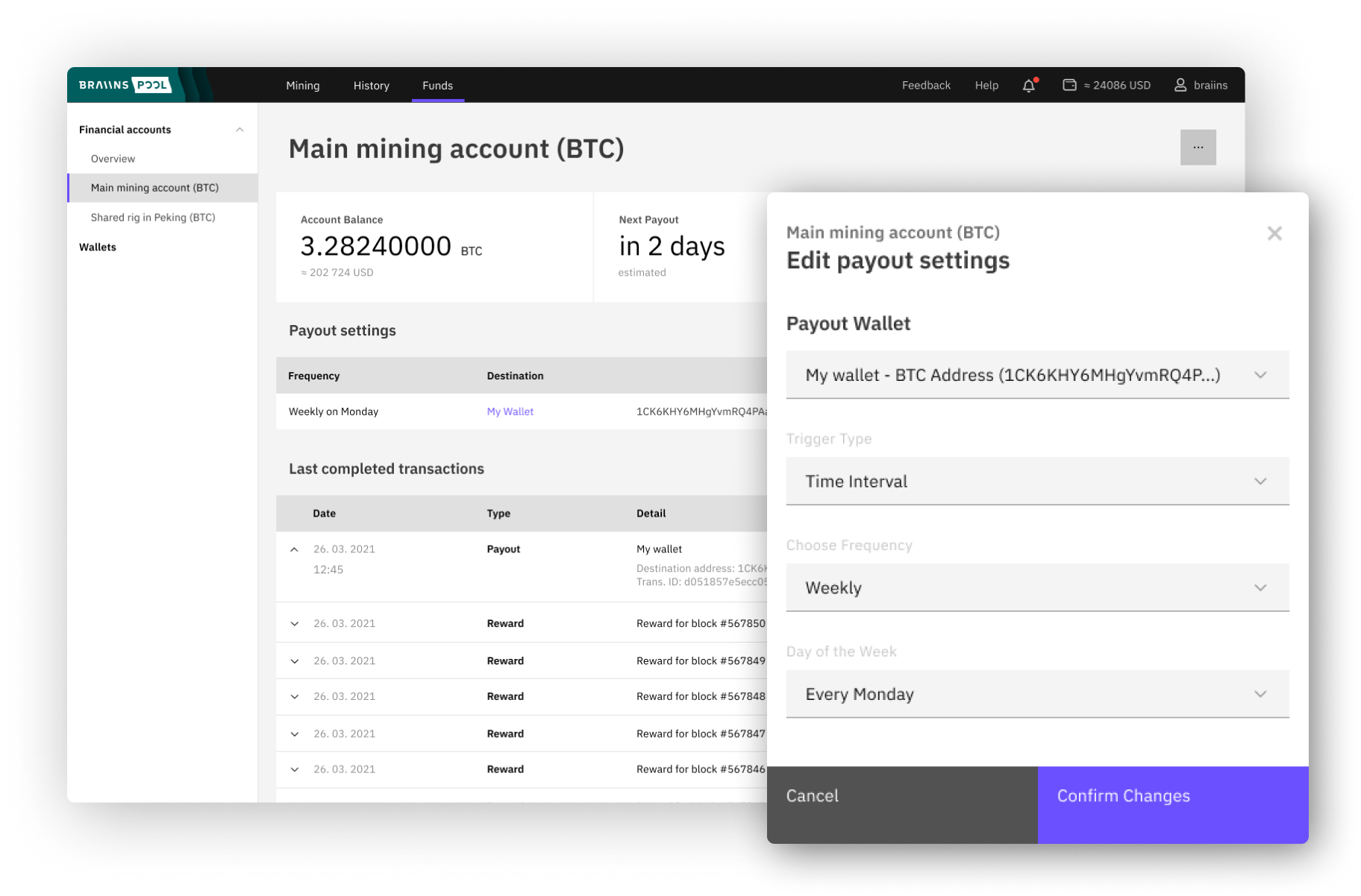 bitcoin mining status checker for slush's pool · GitHub