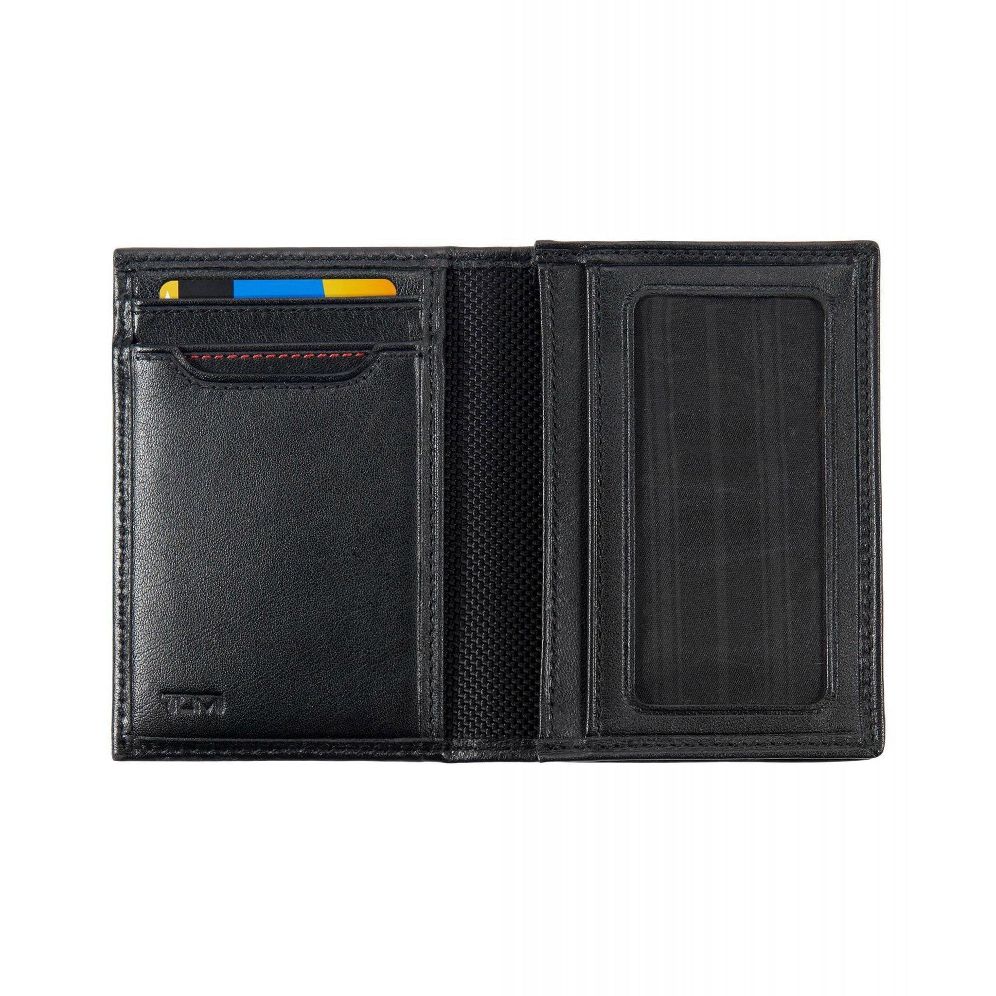 TUMI Black Delta Gusseted Card Case ID with TUMI ID Lock