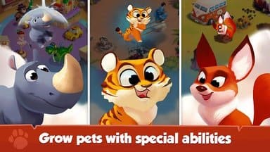 3 Coin Master Pets - Foxy, Tiger and Rhino