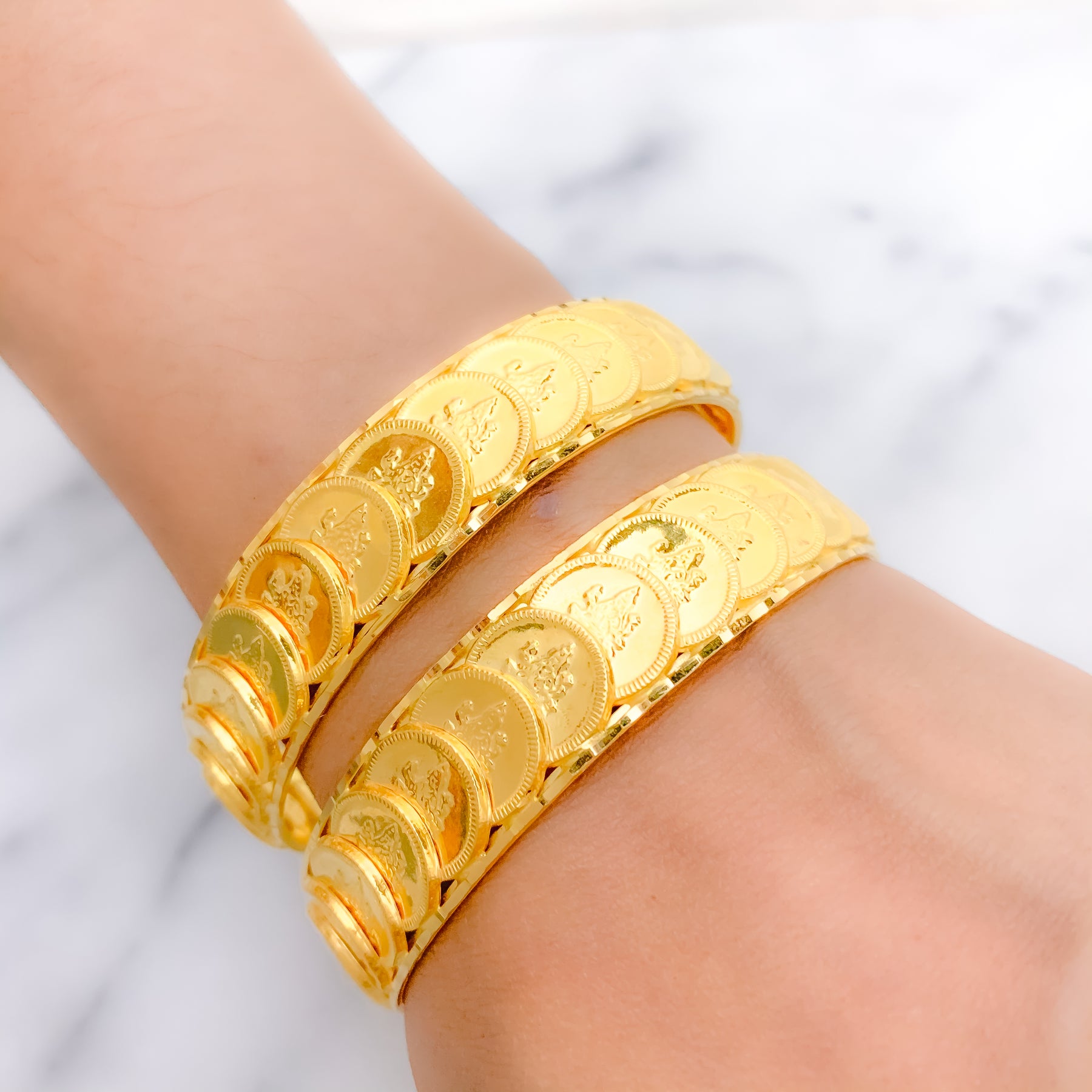 Divine Lakshmi Coin Bangles – Andaaz Jewelers