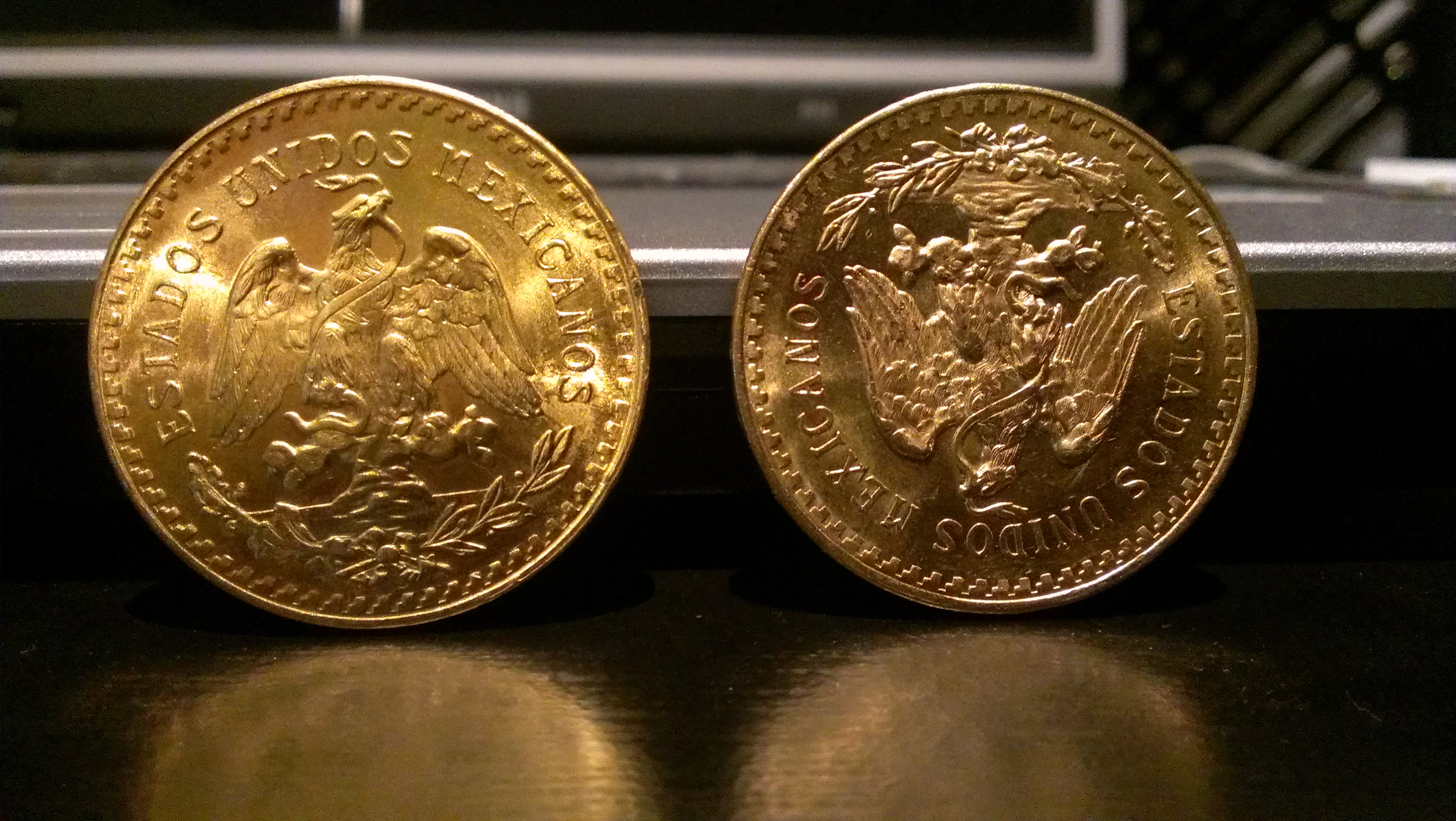 DOS PESOS Gold Mexican Coin! Flawless Superb Gembu++++ Wow Coin Nr # £ - PicClick UK