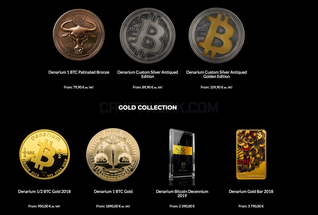 Denarium physical bitcoins - Bitcoin Wiki