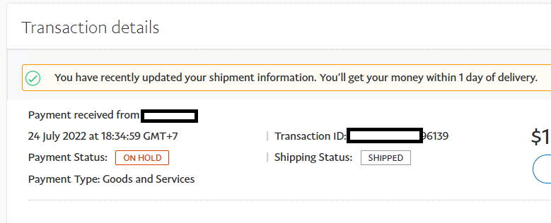 Money On Hold but Item Delivered Successfully - Page 2 - PayPal Community