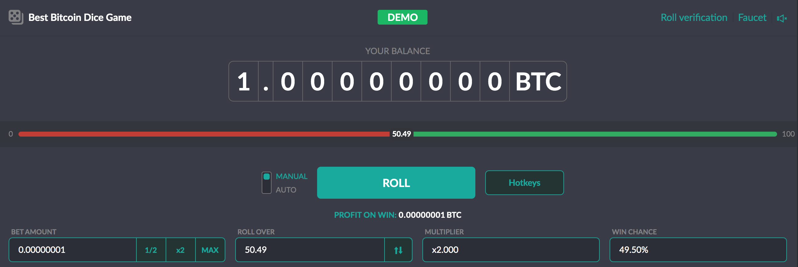 Dice - Gambling - pay with Bitcoin and Altcoins