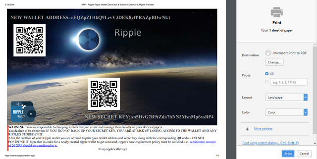 How To Set Up A Ripple Paper Wallet in 