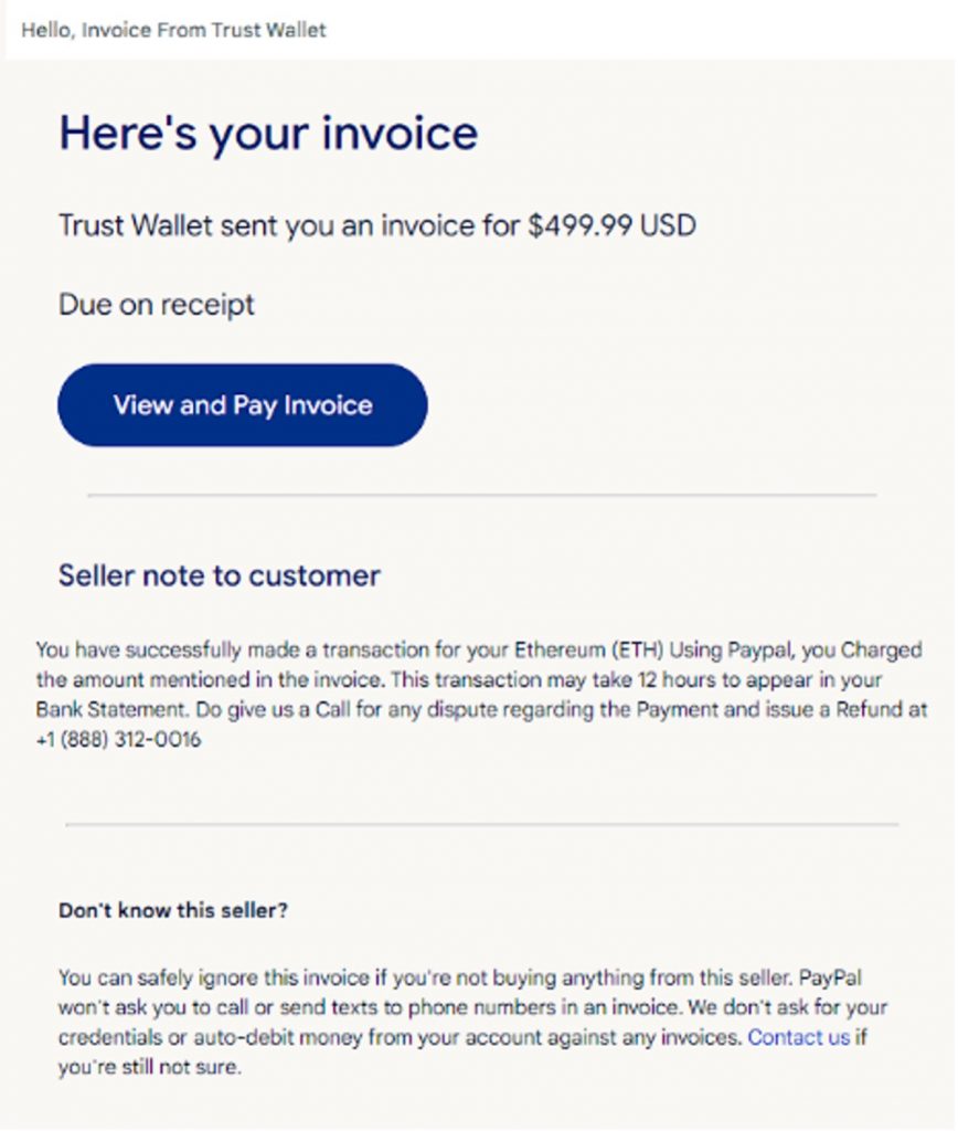 Received a Bitcoin Invoice From PayPal? It’s (Unsurprisingly) a Scam