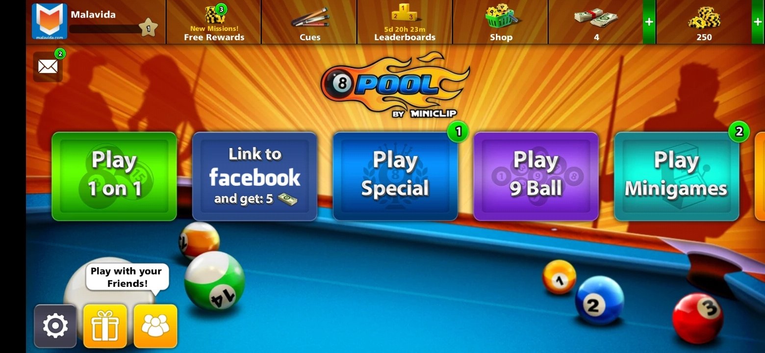 8 Ball Pool Mod APK (Menu, Money, Lines, Level, Facebook)