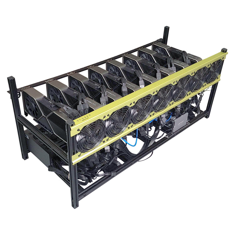 Aluminum frame for mining rig GPU 8 GPU