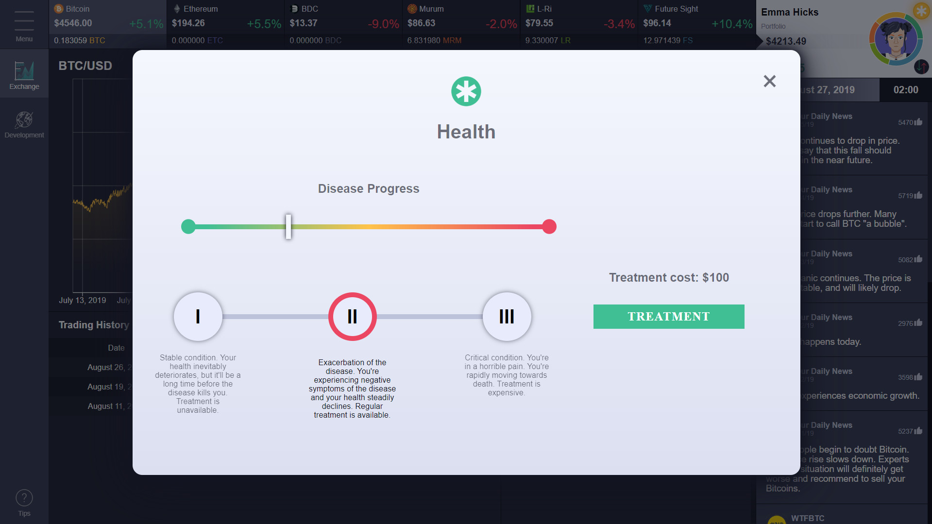 Steam의 Cryptofall: Investor simulator