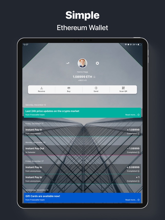 ‎Ethereum Wallet - Freewallet on the App Store