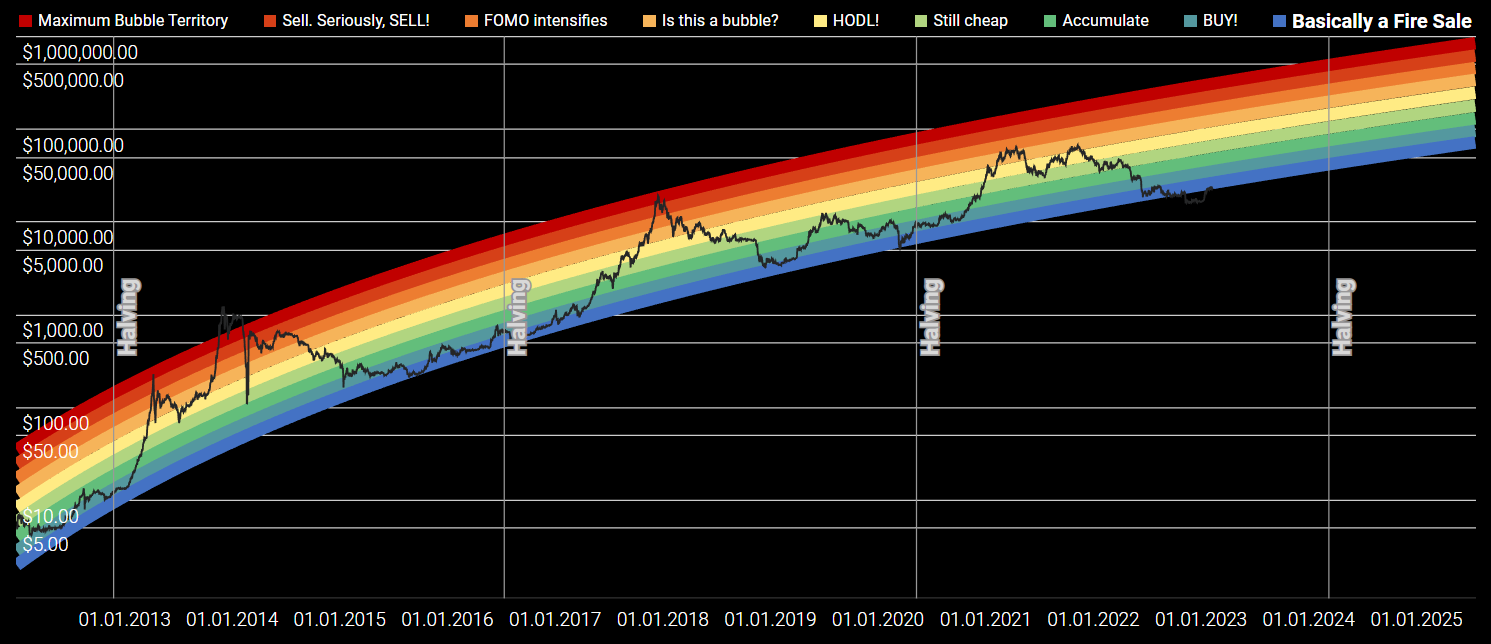 Bitcoin Rainbow Chart by CoinCodex to Help Analyze BTC Price, Here's How