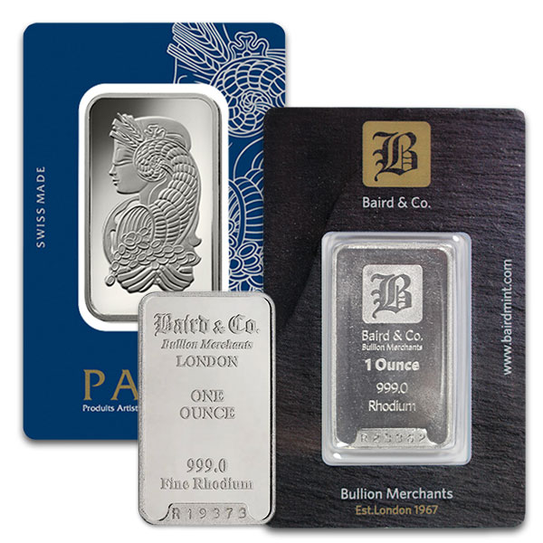 Rhodium Bars - Suisse Gold - Precious Metals Dealers