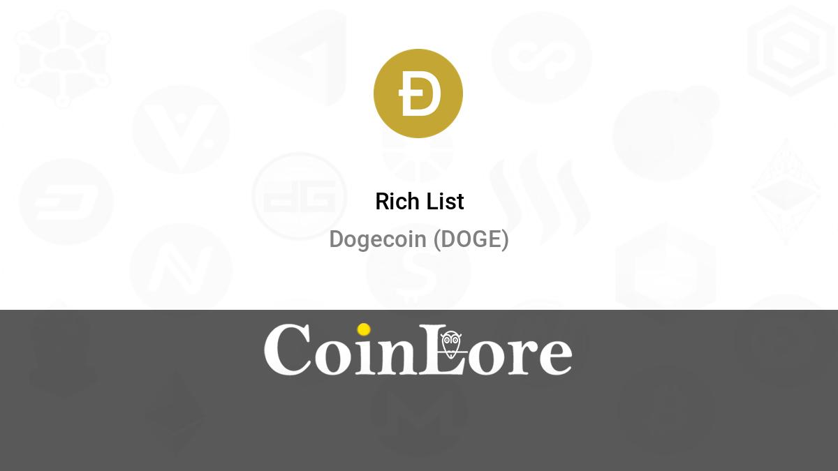 Dogecoin (DOGE) Rich List: Does Elon Musk Holds DOGE?