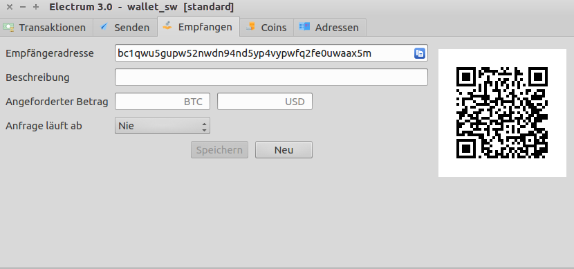 How to use the Electrum receive tab – Bitcoin Electrum