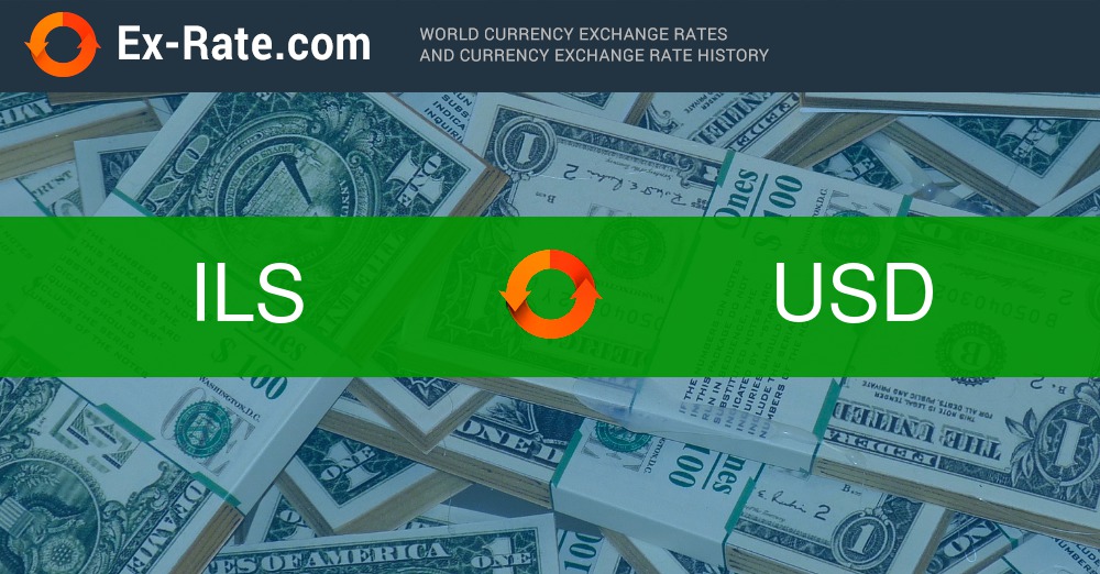 1 USD to ILS - US Dollars to Israeli New Shekels Exchange Rate