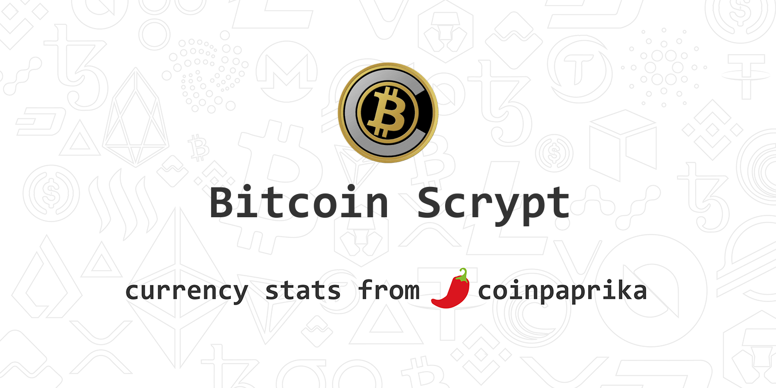 Bitcoin Scrypt Price Today - BTCS to US dollar Live - Crypto | Coinranking