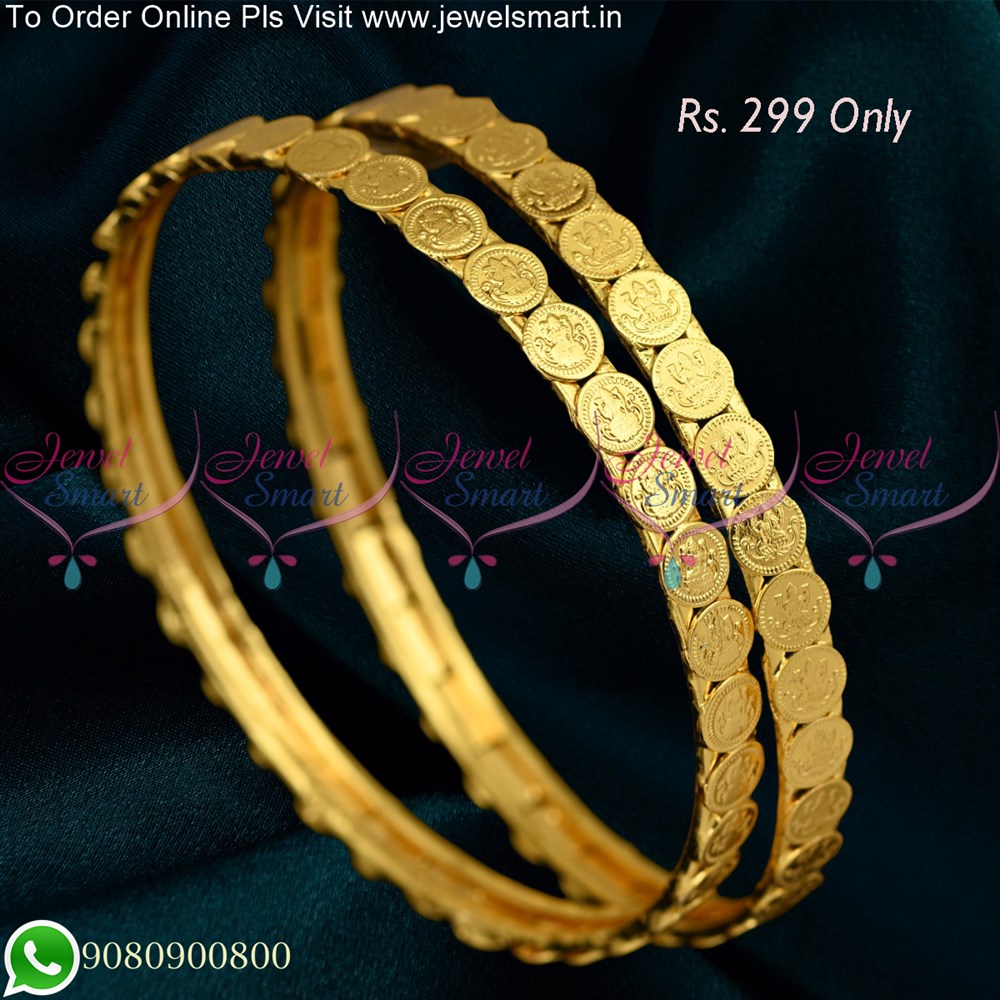 Thick Goddess Lakshmi Coin Bangles