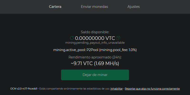 Vertcoin mining pool statistics - CryptoCore Explorer