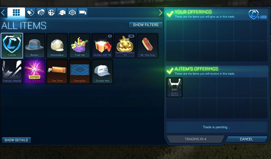 Trade-in | Rocket League Wiki | Fandom